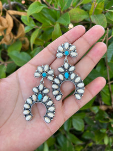 White-turquoise earrings